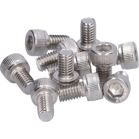 Packung mit 30 M6x10 Innensechskantschrauben, Schrauben aus Edelstahl 304 A2-70, Sechskantköpfe, DIN 912-Norm, robuste Befestigung für verschiedene Baugruppen. (1/5)
