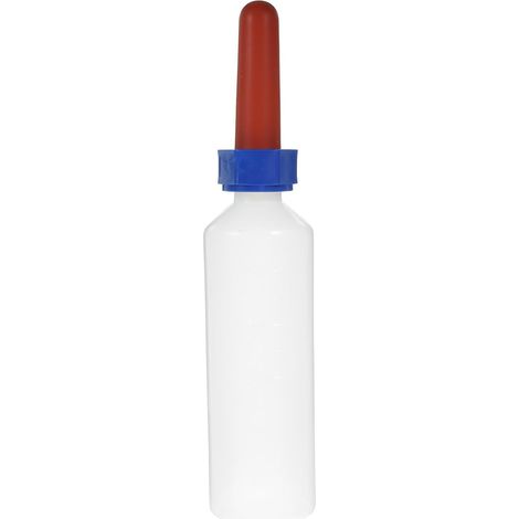 Biberon à Veau 500ml Blanc en Plastique et Silicone à Tétine Grosse Capacité, pour Bovins, Design à Tétine, Usage D’élevage, Format 500ml (1/5)