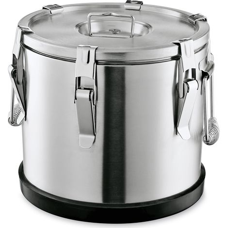 Conteneur isotherme pour le transport d'aliments en Acier au nickel-chrome 6 L H 250 mm Ø 220 mm - Was Germany