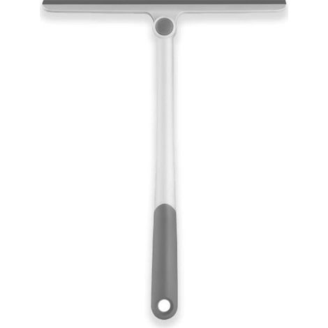 Escobilla de silicona para ducha, escobilla blanca para ducha de cristal, escobilla multiusos de silicona para ventanas, espejos, puertas de cristal y parabrisas de coche. (1/5)