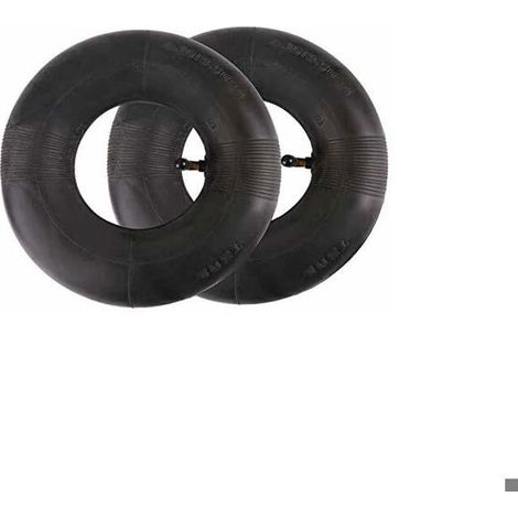 Lot de 2 chambres à air de 4,10/3,50-4 pouces pour diable, chariot, chariot à main, chariot de jardin, tondeuse à gazon, chambre à (1/5)