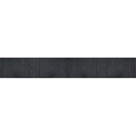 Tapis rectangulaire gris 60x400 cm bambou (1/5)