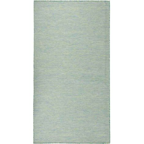 vidaXL Alfombra de exterior de tejido plano turquesa 140x200 cm (1/5)