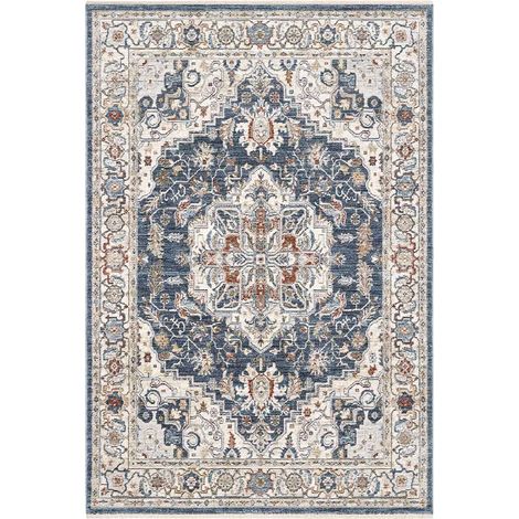 Tappeto orientale MURCIA K7061-E22171 cm.133x200 motivo persiano stile classico tradizionale colore blu per salotto soggiorno camera da letto (1/3)