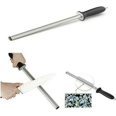Aiguiseur De Couteaux - Acier Ovalaire 38 Cm Revêtement Diamant - Cuisine Boucherie - 1 Pièce (1/5)