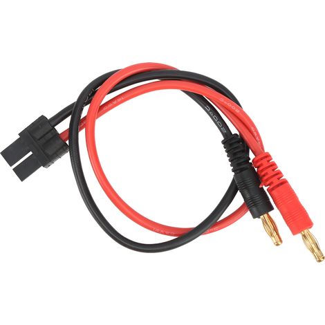 Lot de 10 câbles TRX silicone 14 AWG avec connecteurs banane 4.0mm pour chargeur de batterie Lipo B6 (1/5)