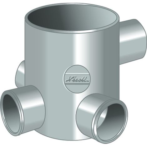 Pozzetto a pavimento basso 4 vie incollaggio in pvc   100/40 4 vie  h= 12 cm  Nicoll s.r.l.