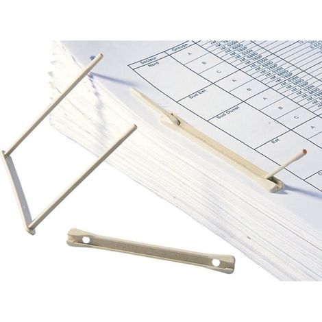 FAST Lot de 100 relieurs - PP - 6 cm - Beige