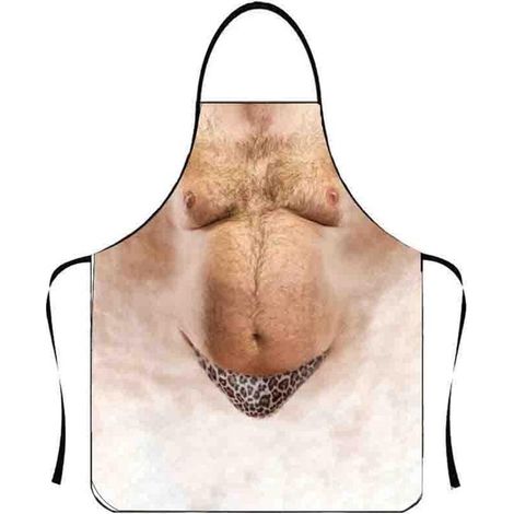 Tablier humoristique pour homme - 60 x 80 cm - Tablier ventre à bière - Tablier barbecue (1/4)