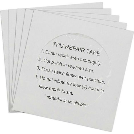 Tente extérieure TPU ruban de réparation autocollant, patchs imperméables autocollants, 5 pièces carrées, adhésif de fixation pour équipement de camping. (1/4)