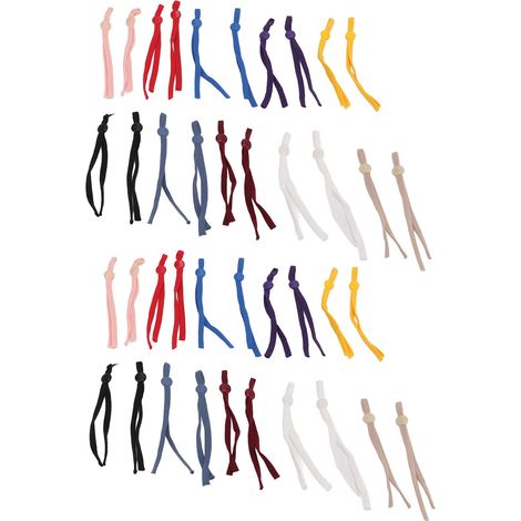 40PCS Mask Elastic Bands High Density Plait DIY Production Mask Elastic Cord with Adjustable Buckle for DIY Mask Lanyard (1/5)