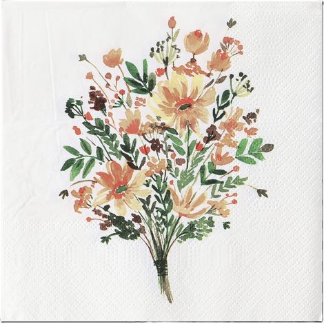 Eglo Servietten Motiv Blumenstrauß Mahuli bunt 17 x 17 cm - 20er Pack Servietten (1/3)