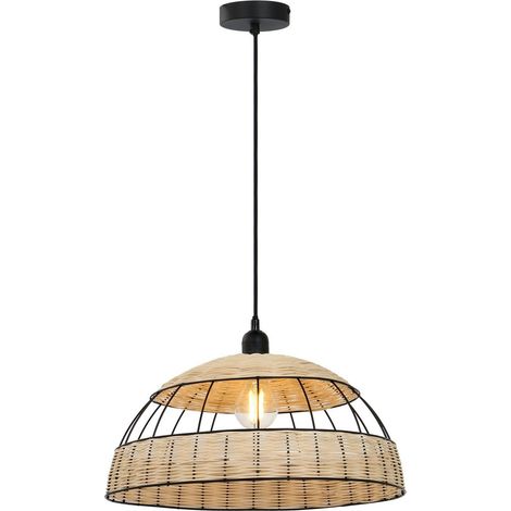 Lámpara colgante - natural - STRAHLER - metal - Ø 40cm - E27 - (1/5)