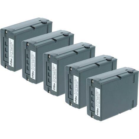 vhbw 5x Battery compatible with Icom IC-M12, IC-M11, IC-H6, IC-H2, IC-H16, IC-H12, IC-A21, IC-A20, IC-M2 Radio, Walkie-Talkie (1800 mAh, 8.4 V, NiMH)