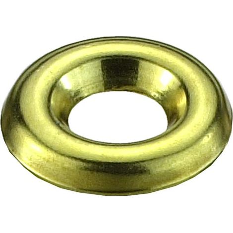 Connex Schraubenrosetten 16 x 6 mm - 30 Stück Messing Unterlegscheiben