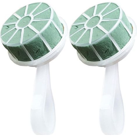 Lot de 2 supports en mousse avec poignée pour bouquet de mariée, fleurs fraîches en soie, fournitures de mariage (1/5)