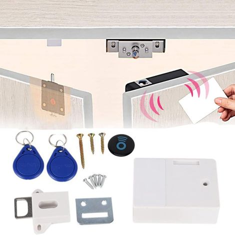 Verrou de placard à induction , Capteur Keyless Digital Hidden Cabinet, Ouverture intelligente Digital Hidden Cabinet, DIY Numérique Sans Trou Perforé pour Casiers Tiroirs (1/5)