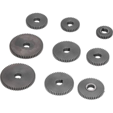9-teiliger Metallzahnradsatz für Mini-Drehmaschinen, 2xT60, 2xT50, 1xT45, 2xT40, 1xT35, 1xT30 (1/5)
