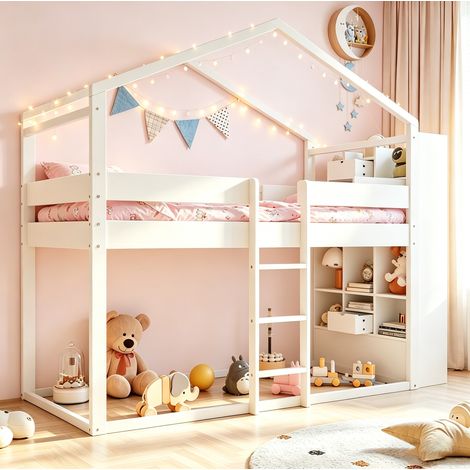 letto letto singolo salvaspazio con contenitore bianco OKMYHOME