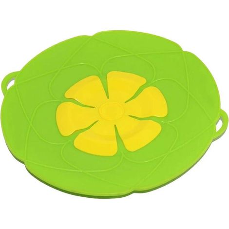 Couvercle En Silicone - Pour Casserole Et Poêle - Forme Fleur - Résistant À La Chaleur - 8 À 10 Pouces - Vert (1/5)