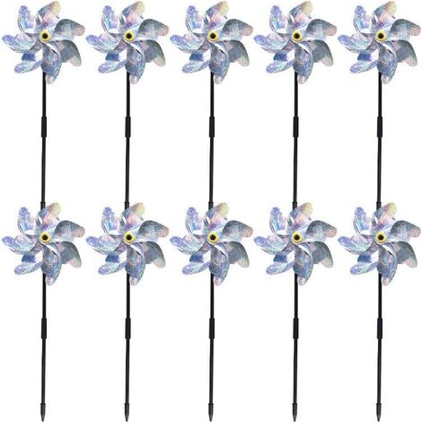 Anti-bird windmill, 10 pieces reflective windmill, garden windmill outdoor (1/4)