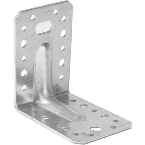 Équerre - 90x90x65 mm - Épaisseur 2 mm - Ouverture Ellipse 20x11 mm - 16 Trous Ø5 mm - 8 Trous Ø7 mm - 20 Pièces
