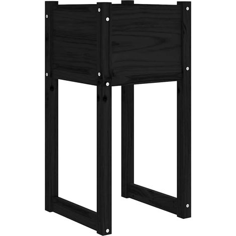 Maison Exclusive - Jardinera madera maciza de pino negro 40x40x81 (1/5)