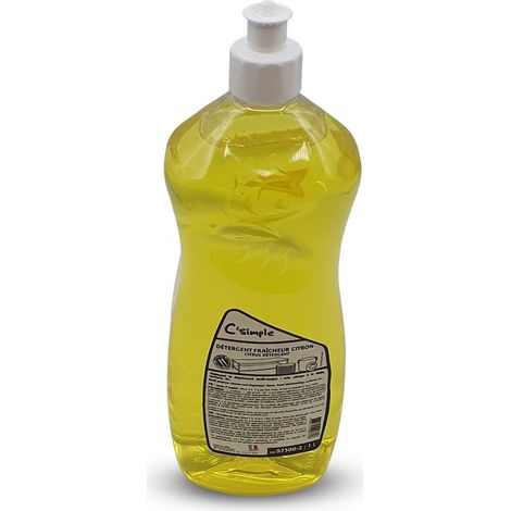 C'SIMPLE - Détergent multi-usages et vaisselle - Fraîcheur Citron - 1L - Usage professionnel - Voir photos (1/4)