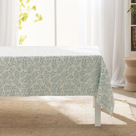 Nappe Antitache Imprimé "Naya" 140x240cm Vert Sauge