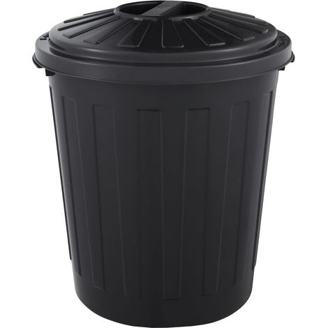 keeeper Cubo de basura / papelera polivalente con tapa cerrable, Pequeño, Plástico resistente (PP), 7 l, Mats, Grafito (1/5)
