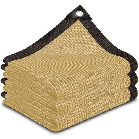 Pair - SJLERST Filet D'Ombrage, 90% Tissu Ombrage Pergola Filet D'ombrage Extérieur, Filet Protection Solaire Tissu D'ombrage pour Pergola, Terrasse, Serre, Poulailler, Plantes - Beige (3x4m) (1/5)