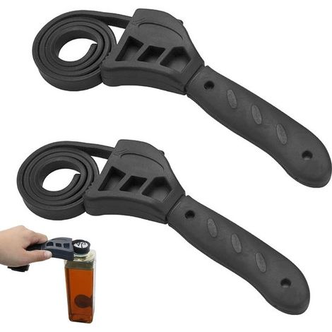 Chiave a elastico, 2 pezzi, chiave per filtro olio regolabile da 15 cm, chiave a elastico professionale per meccanici di auto, trattori e adesivi (1/5)