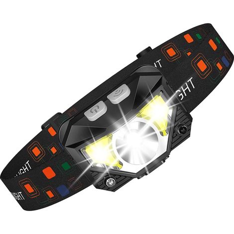 Lampe Frontale LED,2500 Lumens Lampe Frontale LED Ultra Puissante 8 Modes,IPX4 Étanche,Réglable à 60 Degrés,Avec Lumière Rouge,USB Rechargeable (1/5)