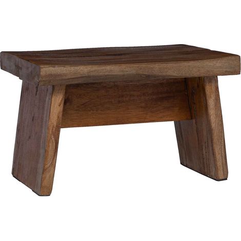 Taburete Natural 29 x 20 x 17 cm Madera de Caoba vidaXL (1/5)