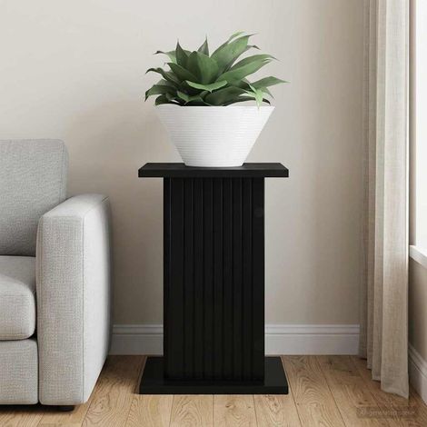 vidaXL Support de Plante Noir 30,5 x 30 x 43 cm Bois d'ingénierie (1/5)