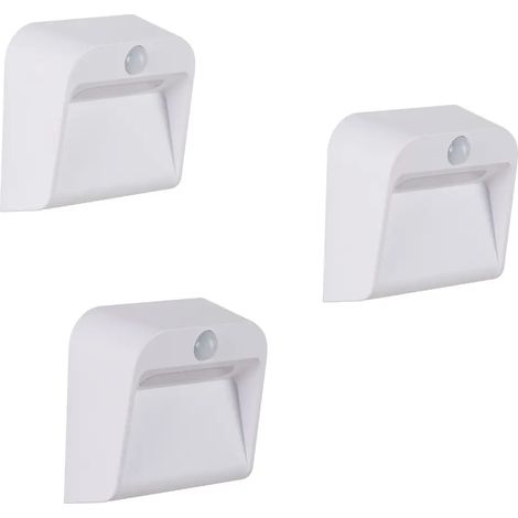 Lot de 3 appliques LED avec capteur et batterie USB rechargeable 8,5cm