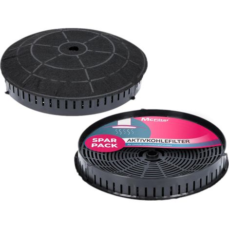 2 Filtre à charbon actif, Diamètre 172mm, Hauteur 40mm, Pour hotte aspirante cuisine