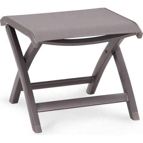 Best Larino Hocker Gartenhocker für Klappstuhl Anthrazit 48 x 48 x 43 cm (1/2)