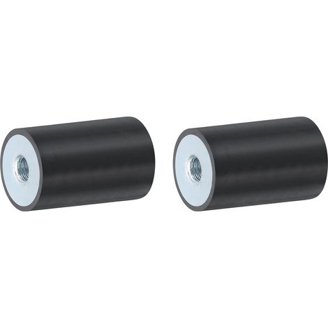 2Pcs 25 x 40mm Filetage M8 Femelle Silentblocs en Caoutchouc, Isolateurs de Vibrations, Remplace les Tampons Anti-Vibrations, Bloc de Base en Caoutchouc (1/5)