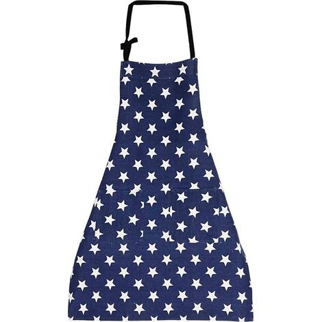 Küchenschürze (Marineblau), Damen-Küchenschürze, verstellbare Baumwoll-Leinen-Schürze für Familienküche, Restaurant und Grillabend (1/3)