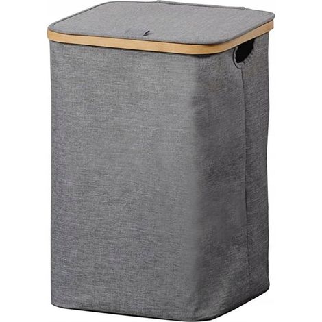 Panier à linge avec détails en bambou, Kesper