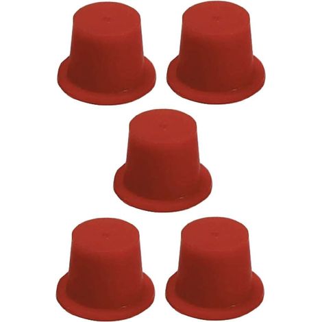 5x bouchon anti poussière hydraulique rouge 18,6mm - 21,1mm embout capuchon protection raccord à sertir tube (1/2)