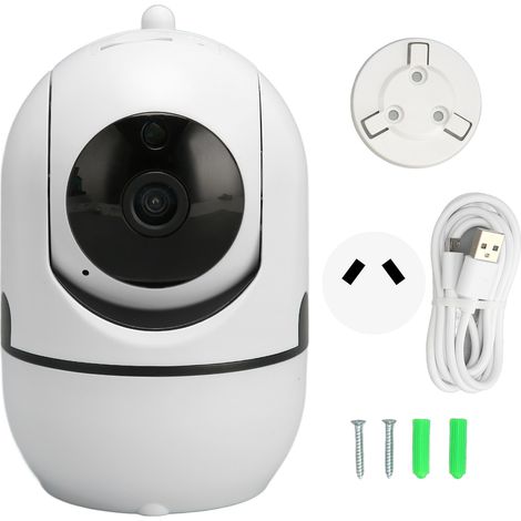 Caméra de sécurité intérieure 1080P HD détection de mouvement vision nocturne infrarouge WiFi pour maison bureau prise AU 100‑240V (1/5)