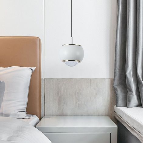 V-TAC VT-7830 LED lustre 9W pendentif ovale forme de cloche design moderne 1010100cm couleur blanche 4000K - 10079 (1/5)