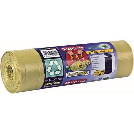 Sacchi rifiuti gialli 120 l conf. 10 pezzi (1/2)