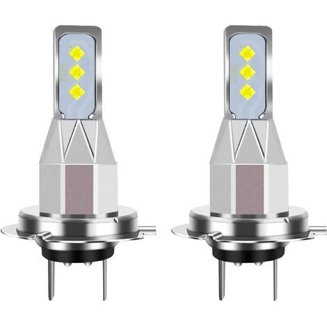 Kaelt - 2 PièCes SéRies H7 LED Ampoules Phare de 20000LM 6000K LumièRe Blanche 80W 6SMD Ampoules Voiture Antibrouillard Clignotants (1/5)