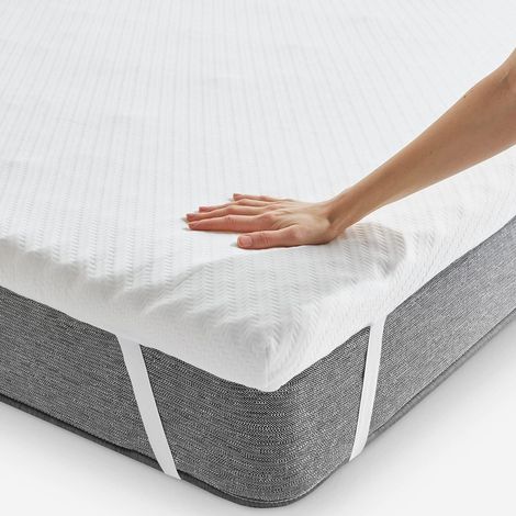 Pikolin Home - Topper Piazza e Mezzo 140x200 cm in Memory Foam Alto 7 cm, Coprimaterasso da Hotel Premium, Rivestimento Sfoderabile e Lavabile, Multizona (1/5)