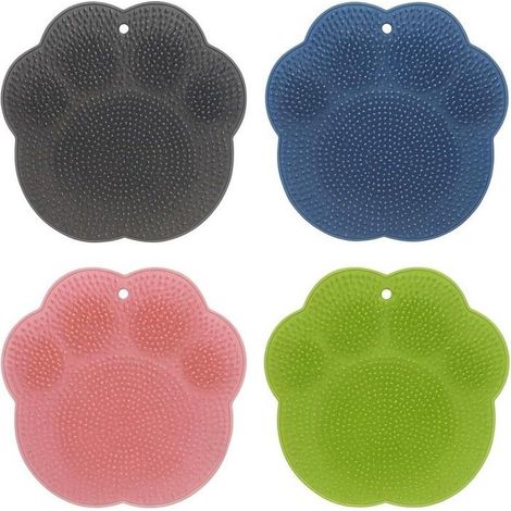 Tapis de douche exfoliant pour les pieds – Brosse en silicone avec ventouses antidérapantes, coussinet exfoliant et massant (1/3)
