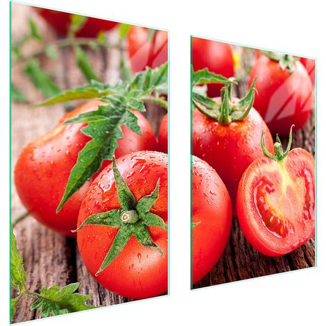 GLASSCHUTZPLATTE FÜR KÜCHE 65x52 TOMATEN (1/5)