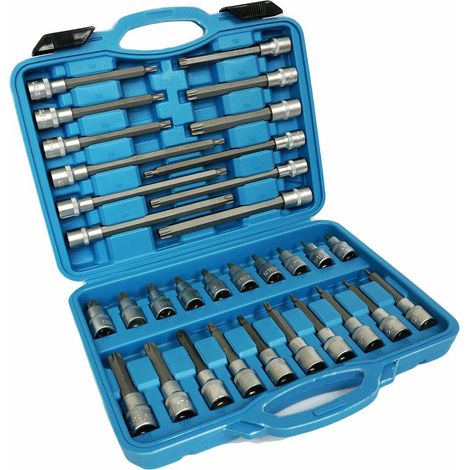 Geko Jeu de clés TORX 1/2" 32 pièces acier chromoly